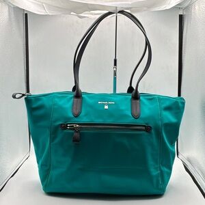 Michael Kors Teal Tote with Black Details